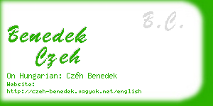 benedek czeh business card
