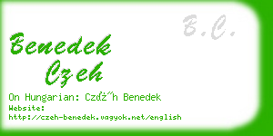 benedek czeh business card